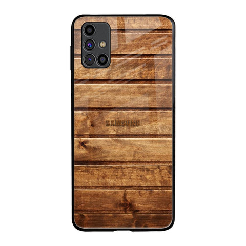Wooden Planks Samsung Galaxy M31s Glass Back Cover Online