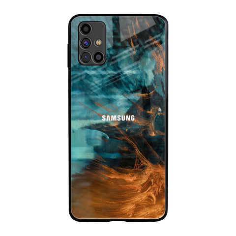 Golden Splash Samsung Galaxy M31s Glass Back Cover Online