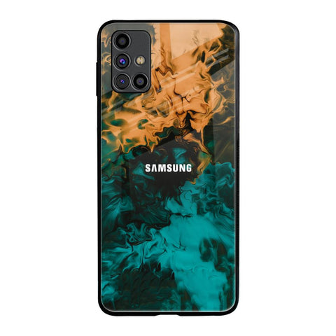 Watercolor Wave Samsung Galaxy M31s Glass Back Cover Online