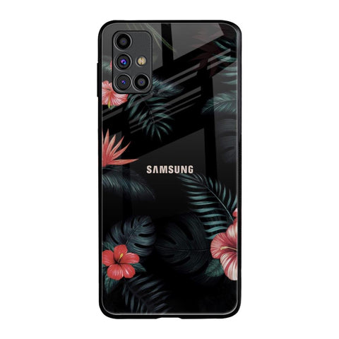 Tropical Art Flower Samsung Galaxy M31s Glass Back Cover Online