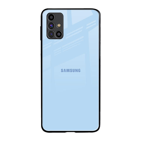 Pastel Sky Blue Samsung Galaxy M31s Glass Back Cover Online