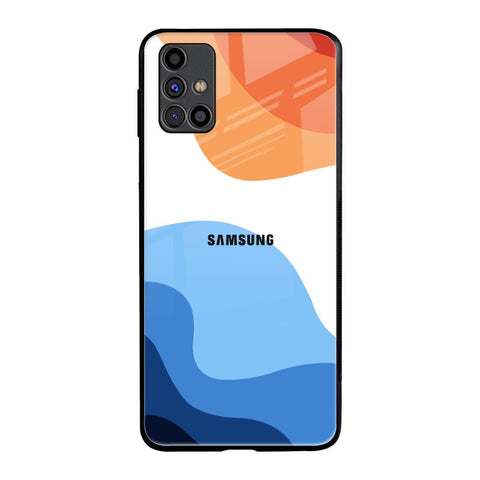 Wavy Color Pattern Samsung Galaxy M31s Glass Back Cover Online