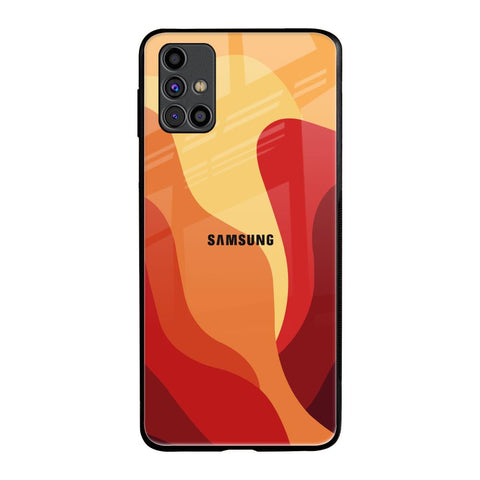 Magma Color Pattern Samsung Galaxy M31s Glass Back Cover Online