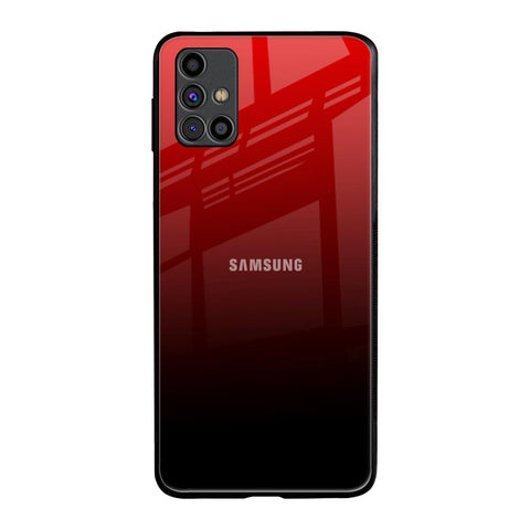 Maroon Faded Samsung Galaxy M31s Glass Back Cover Online