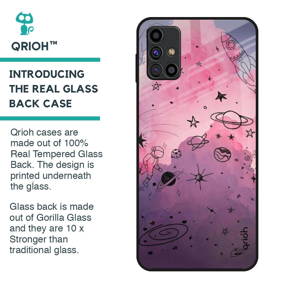 Space Doodles Glass Case for Samsung Galaxy M31s