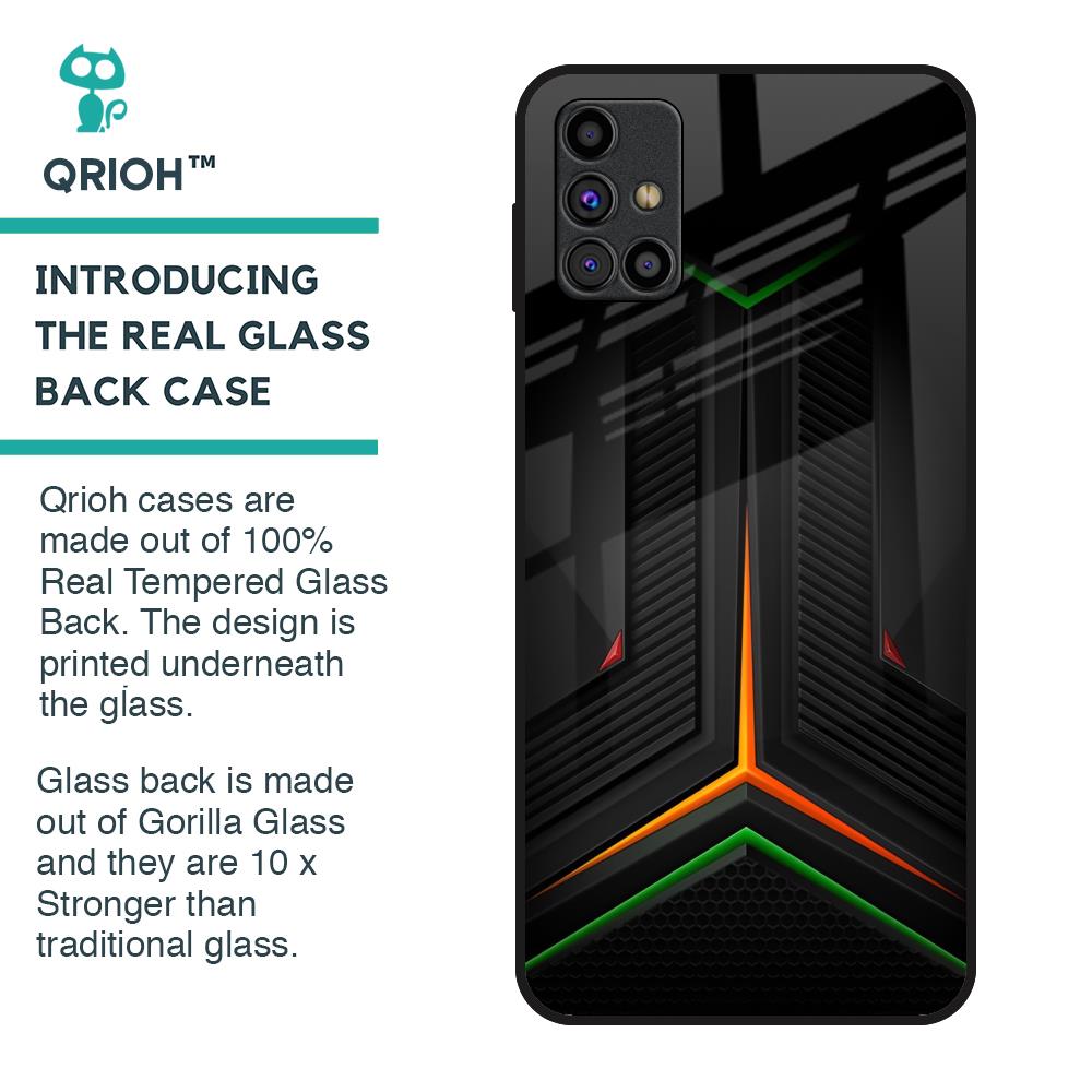 Modern Ultra Chevron Glass Case for Samsung Galaxy M31s