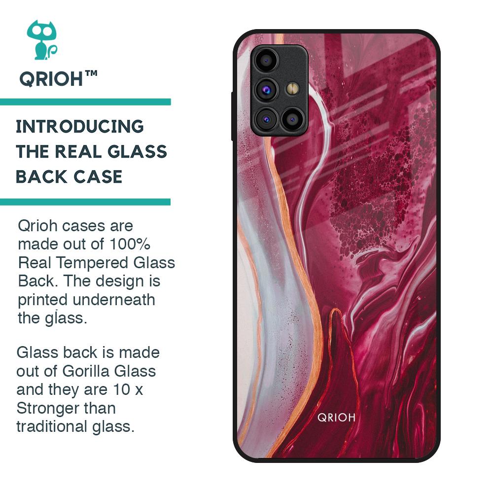 Crimson Ruby Glass Case for Samsung Galaxy M31s
