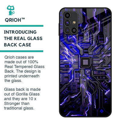 Techno Color Pattern Glass Case For Samsung Galaxy M31s