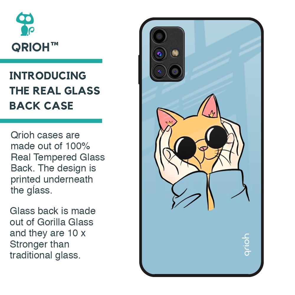 Adorable Cute Kitty Glass Case For Samsung Galaxy M31s