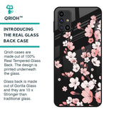 Black Cherry Blossom Glass Case for Samsung Galaxy M31s