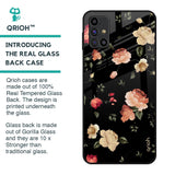 Black Spring Floral Glass Case for Samsung Galaxy M31s