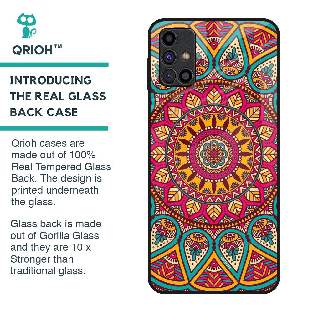 Elegant Mandala Glass Case for Samsung Galaxy M31s