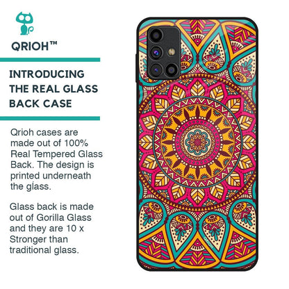 Elegant Mandala Glass Case for Samsung Galaxy M31s