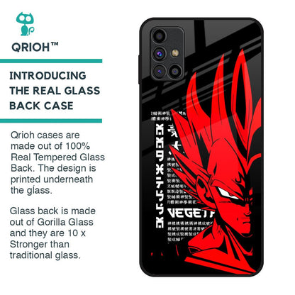 Red Vegeta Glass Case for Samsung Galaxy M31s