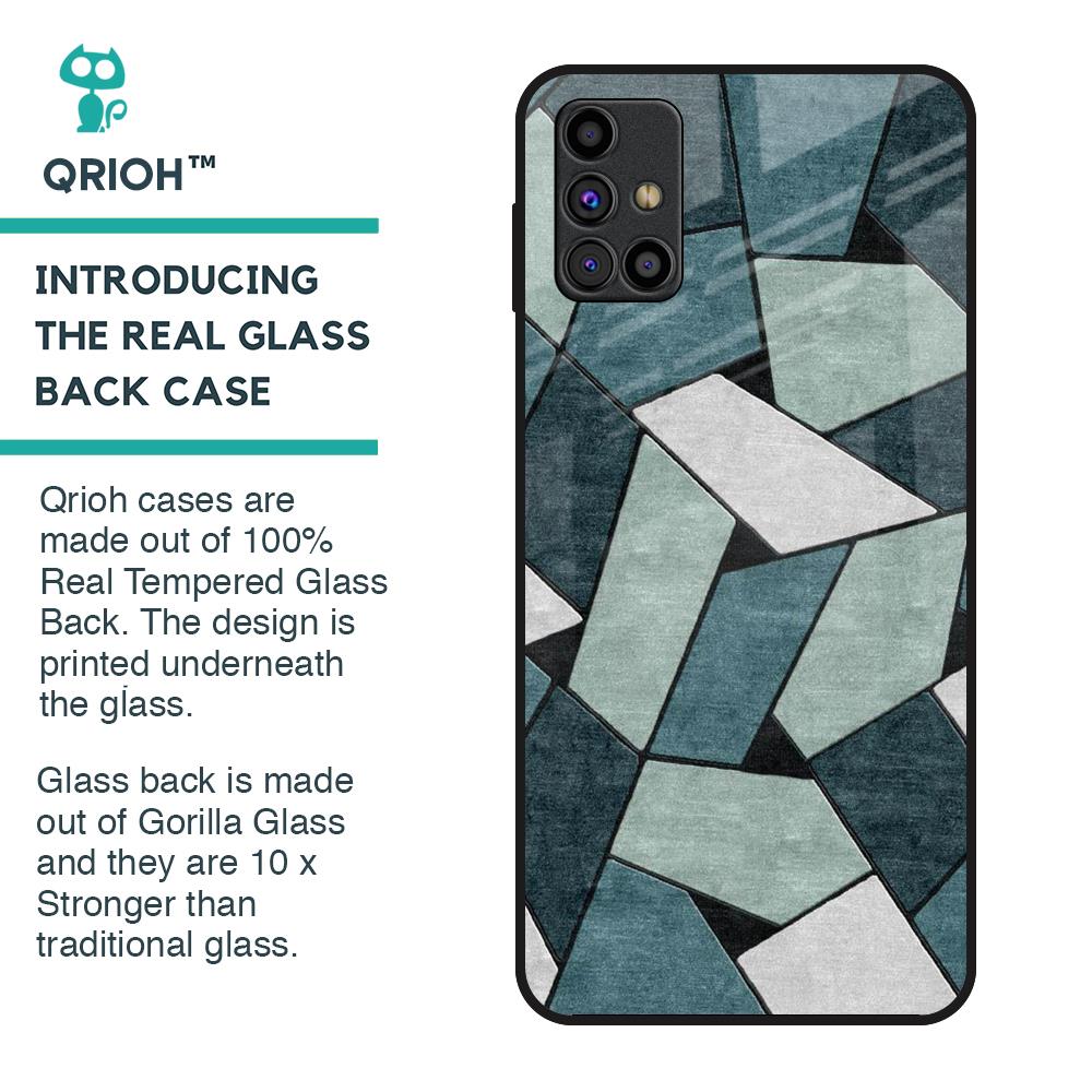 Abstact Tiles Glass Case for Samsung Galaxy M31s