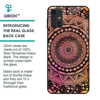 Floral Mandala Glass Case for Samsung Galaxy M31s
