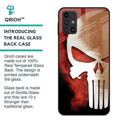 Red Skull Glass Case for Samsung Galaxy M31s
