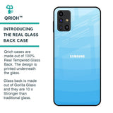 Wavy Blue Pattern Glass Case for Samsung Galaxy M31s