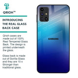 Blue Rhombus Pattern Glass Case for Samsung Galaxy M31s