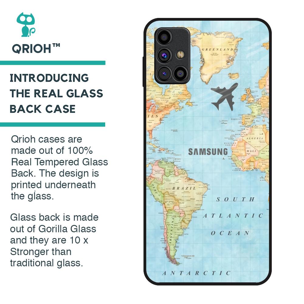 Fly Around The World Glass Case for Samsung Galaxy M31s