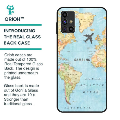 Fly Around The World Glass Case for Samsung Galaxy M31s