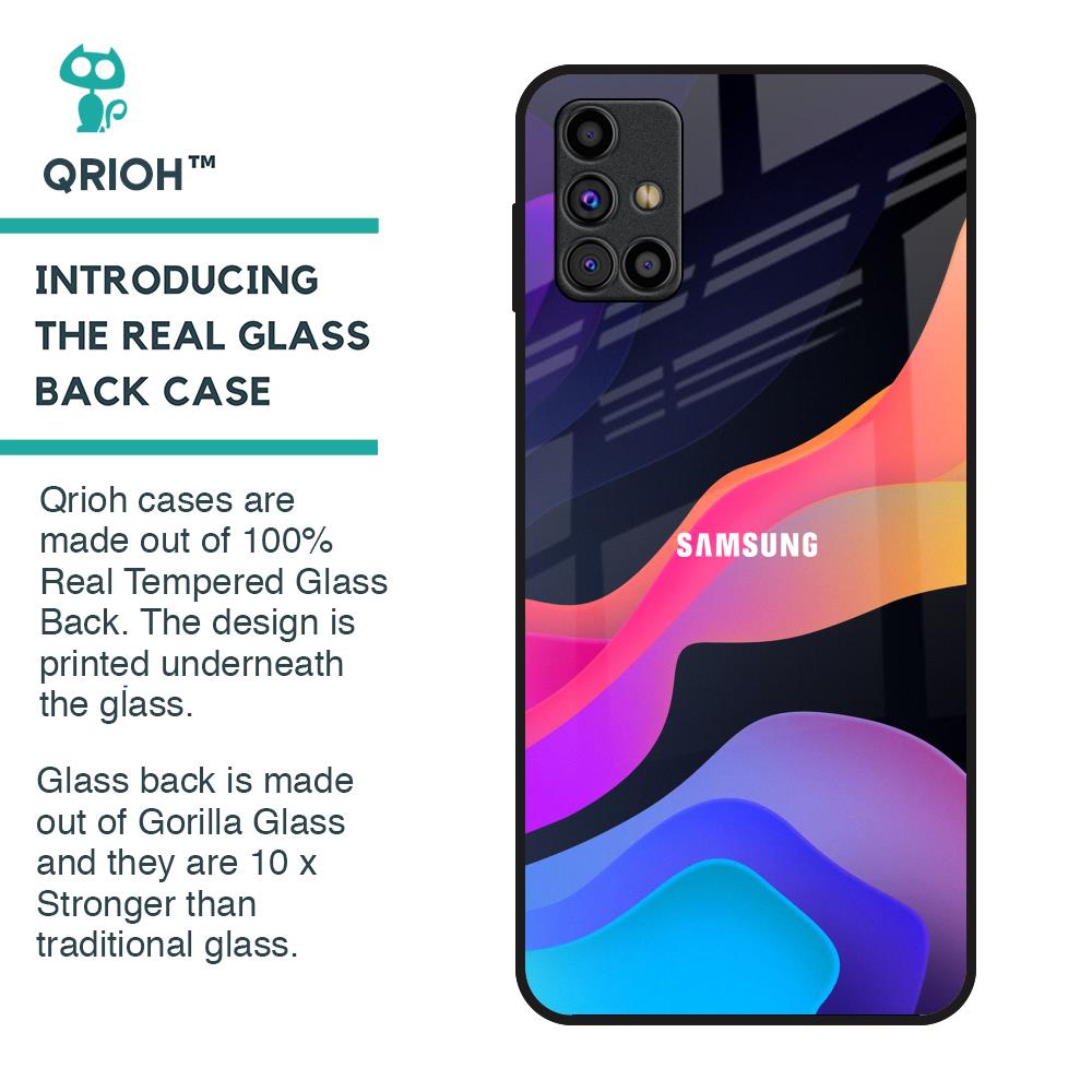 Colorful Fluid Glass Case for Samsung Galaxy M31s