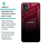 Wine Red Glass Case For Samsung Galaxy M31s