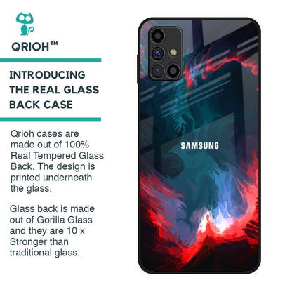 Brush Art Glass Case For Samsung Galaxy M31s