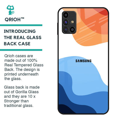 Wavy Color Pattern Glass Case for Samsung Galaxy M31s