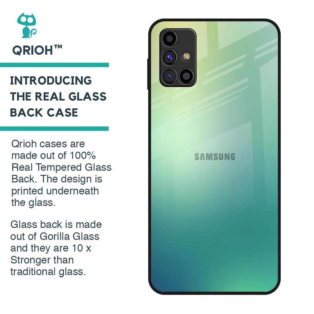 Dusty Green Glass Case for Samsung Galaxy M31s