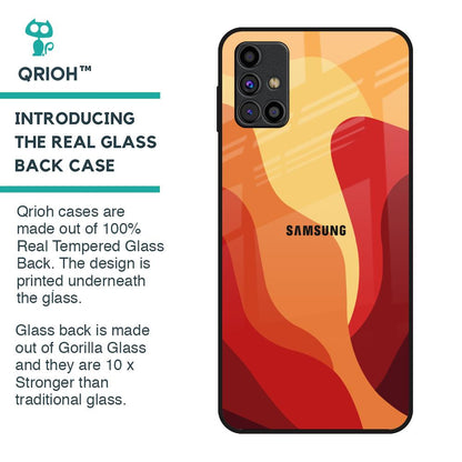 Magma Color Pattern Glass Case for Samsung Galaxy M31s