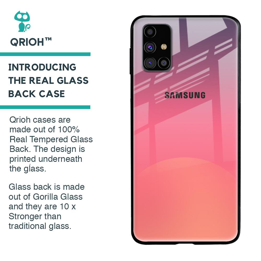 Sunset Orange Glass Case for Samsung Galaxy M31s
