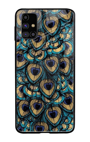 Peacock Feathers Samsung Galaxy M31s Glass Cases & Covers Online