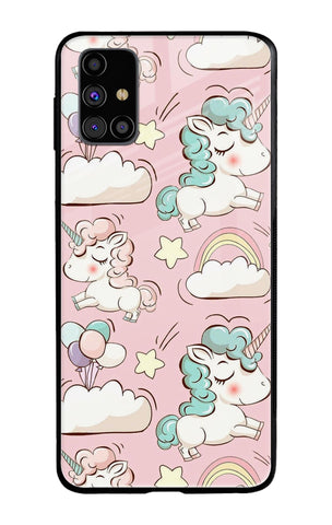 Balloon Unicorn Samsung Galaxy M31s Glass Cases & Covers Online