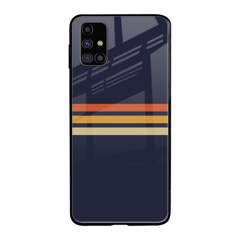 Tricolor Stripes Samsung Galaxy M31s Glass Cases & Covers Online