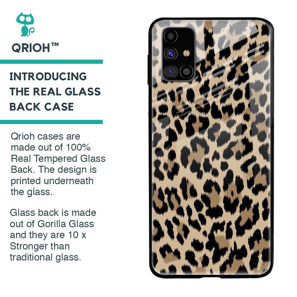 Leopard Seamless Glass Case For Samsung Galaxy M31s