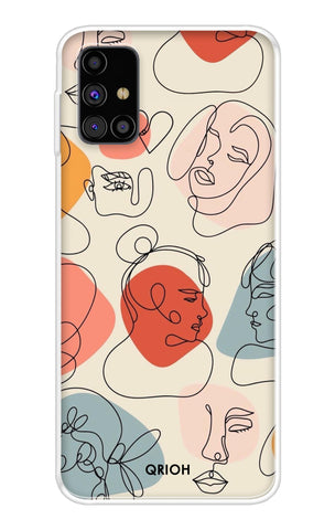 Abstract Faces Samsung Galaxy M31s Back Cover