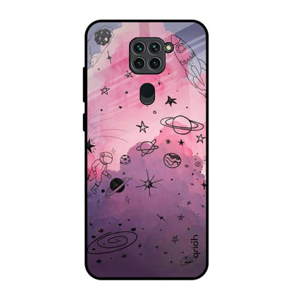 Space Doodles Redmi Note 9 Glass Back Cover Online