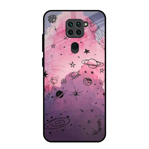 Space Doodles Redmi Note 9 Glass Back Cover Online