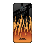 Fire Flame Redmi Note 9 Glass Back Cover Online