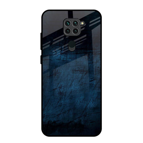 Dark Blue Grunge Redmi Note 9 Glass Back Cover Online