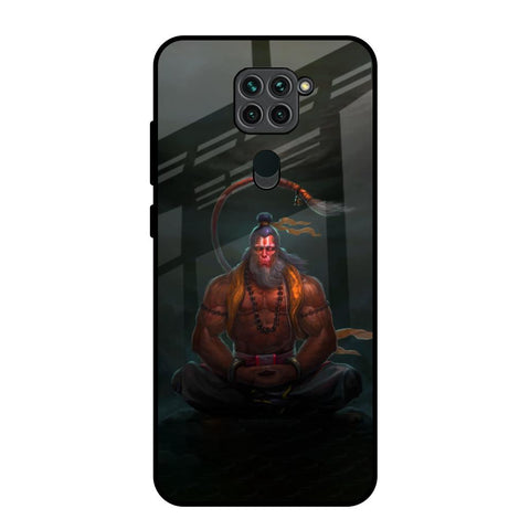 Lord Hanuman Animated Redmi Note 9 Glass Back Cover Online