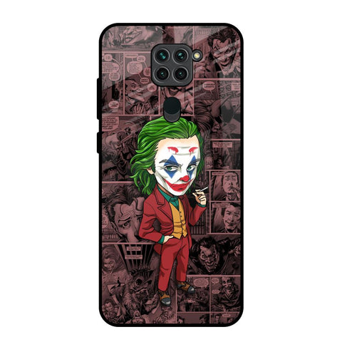 Joker Cartoon Redmi Note 9 Glass Back Cover Online