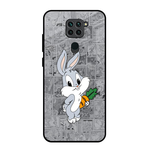 Cute Baby Bunny Redmi Note 9 Glass Back Cover Online
