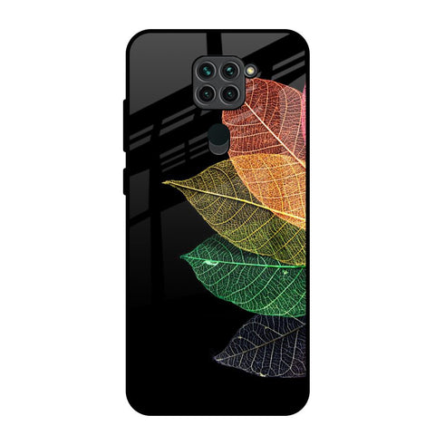 Colorful Leaves Redmi Note 9 Glass Back Cover Online