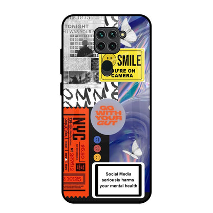 Smile for Camera Redmi Note 9 Glass Back Cover Online