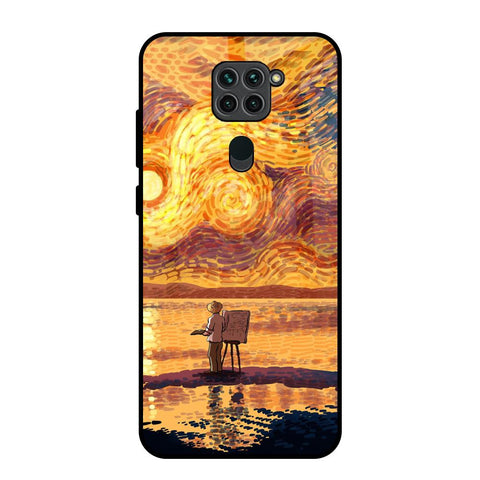 Sunset Vincent Redmi Note 9 Glass Back Cover Online