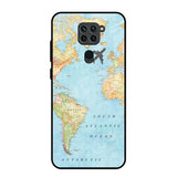 Travel Map Redmi Note 9 Glass Back Cover Online