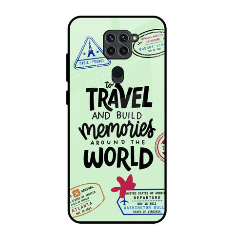 Travel Stamps Redmi Note 9 Glass Back Cover Online