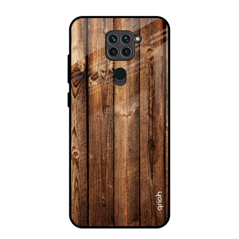 Timber Printed Redmi Note 9 Glass Back Cover Online